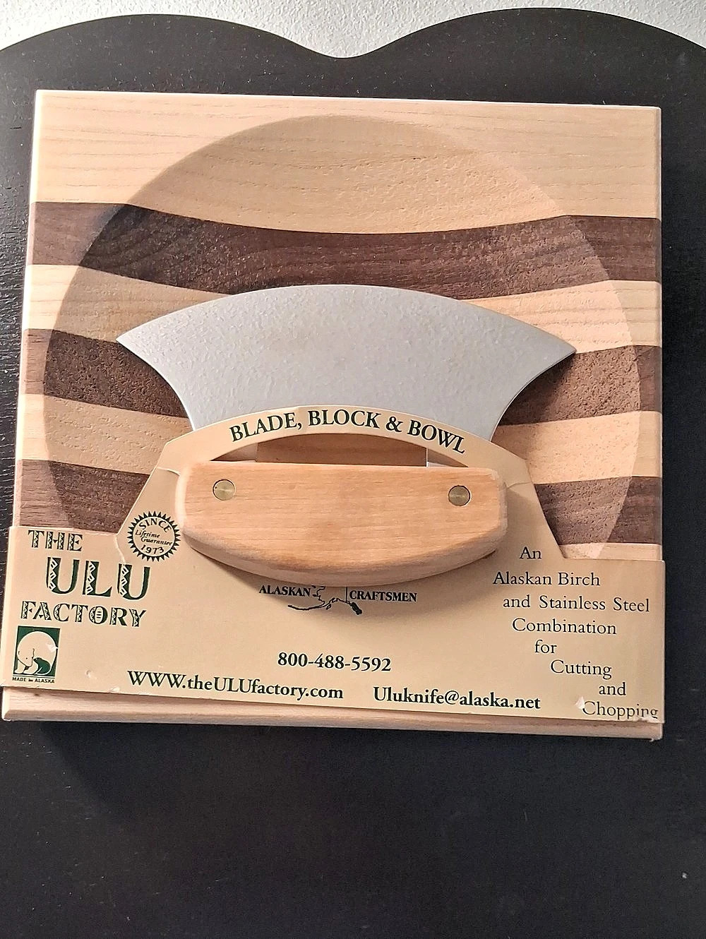 The Ulu Factory Blade, Block & Bowl Set Ulu Knife